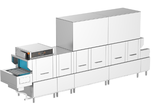 深度解析:学校食堂高效节能长龙洗碗机的全方位工作流程